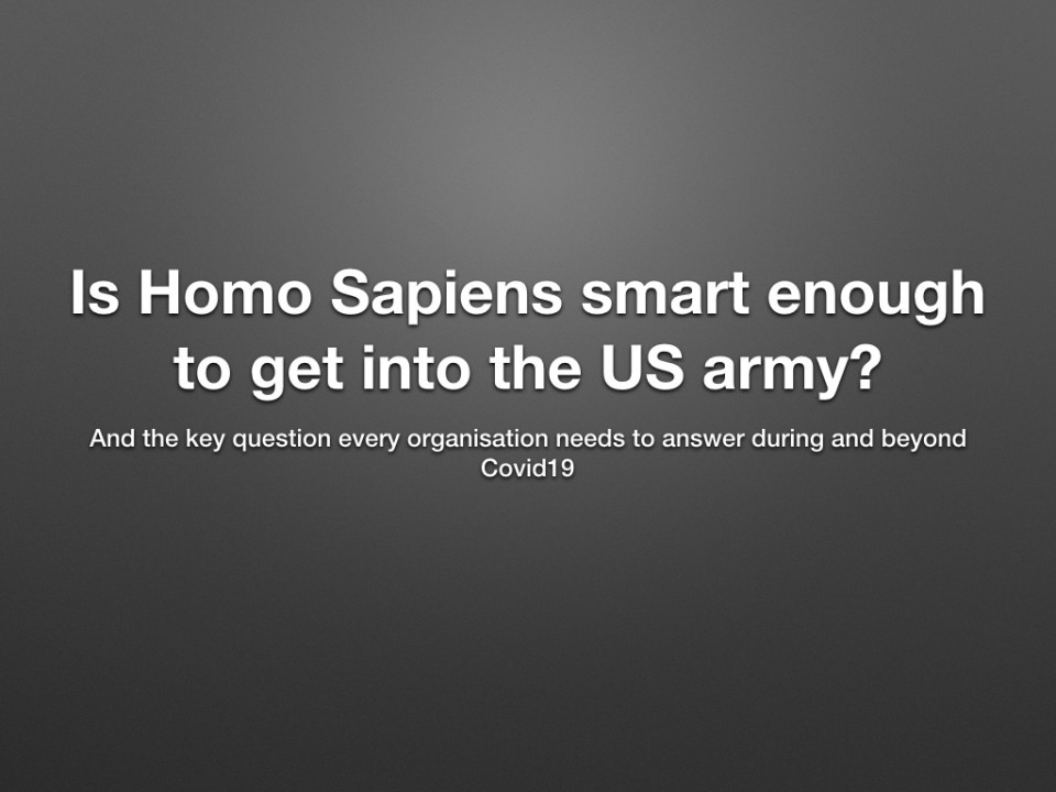 Is Homo Sapiens smart enough for the US army?